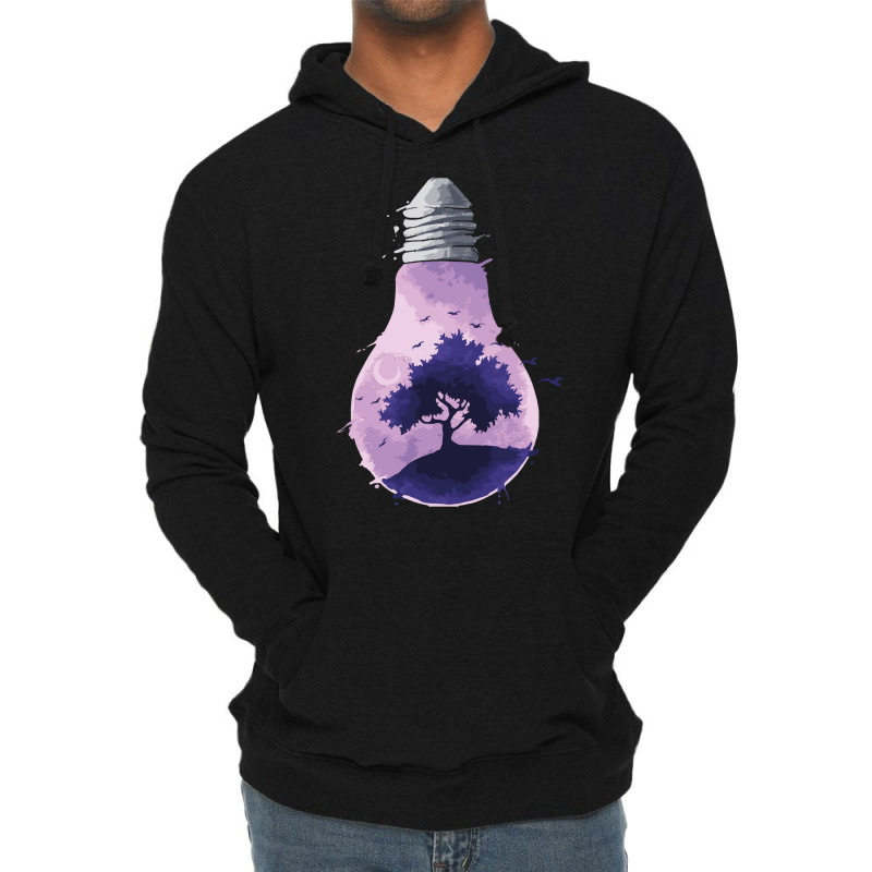 Bulb Of Light T  Shirt Bulb Of Light   Purple Nature T  Shirt Lightweight Hoodie | Artistshot