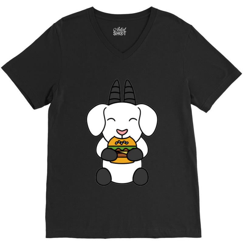 Goat Burger Lover V-neck Tee | Artistshot