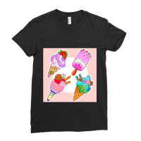 Ice Cream Day Ladies Fitted T-shirt | Artistshot