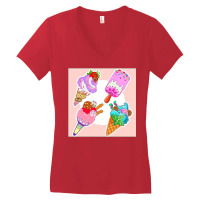 Ice Cream Day Women's V-neck T-shirt | Artistshot