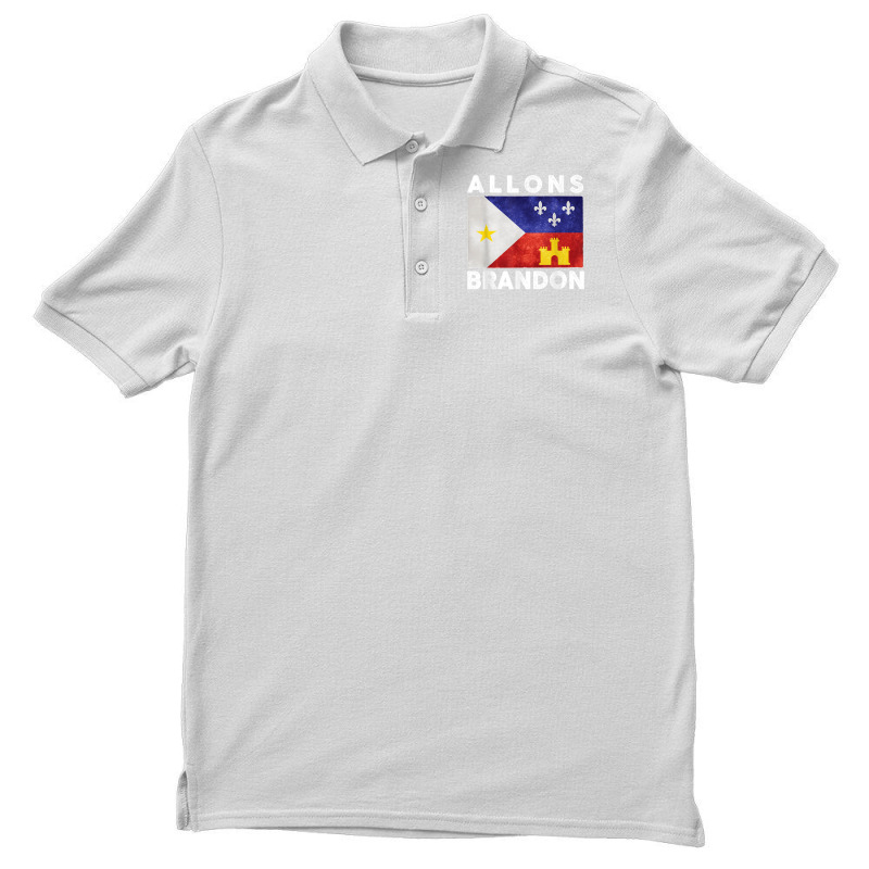 Allons Brandon Louisiana Acadiana Flag Lafayette T Shirt Men's Polo Shirt | Artistshot