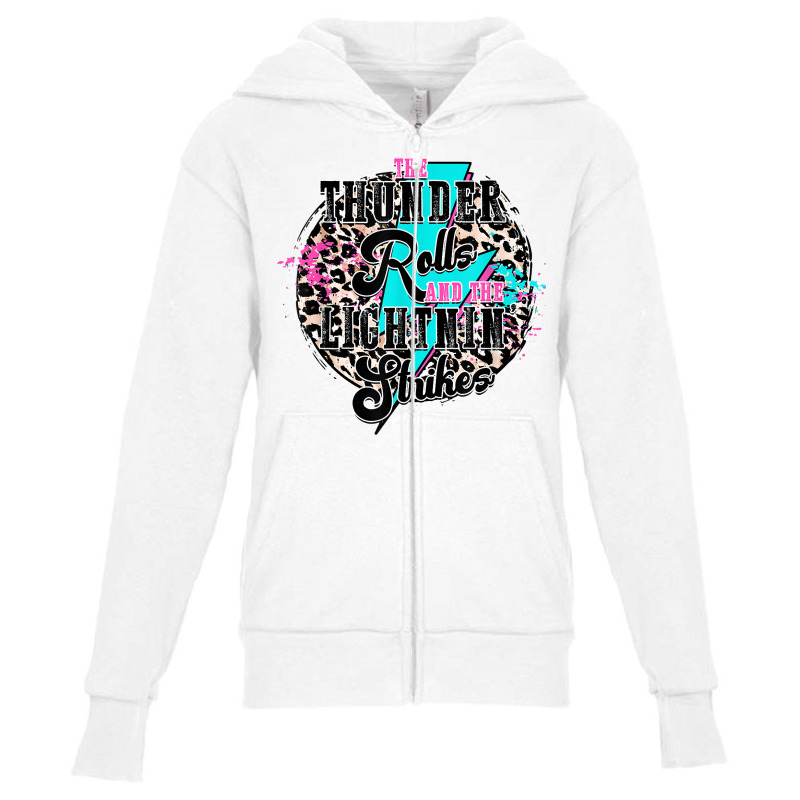 The Thunder Rolls And The Lightnin' Strikes Leopard T Shirt Youth Zipper Hoodie by aryanahjerich | Artistshot