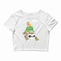 Sloth Turtle Snail Animal Running Wildlife Slowly Crop Top | Artistshot