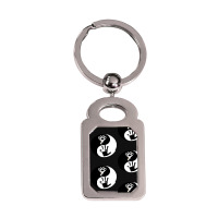 Cat T  Shirt Cat Lover T  Shirt Silver Rectangle Keychain | Artistshot