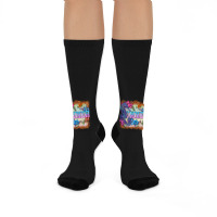 Seahorse Summer Crew Socks | Artistshot