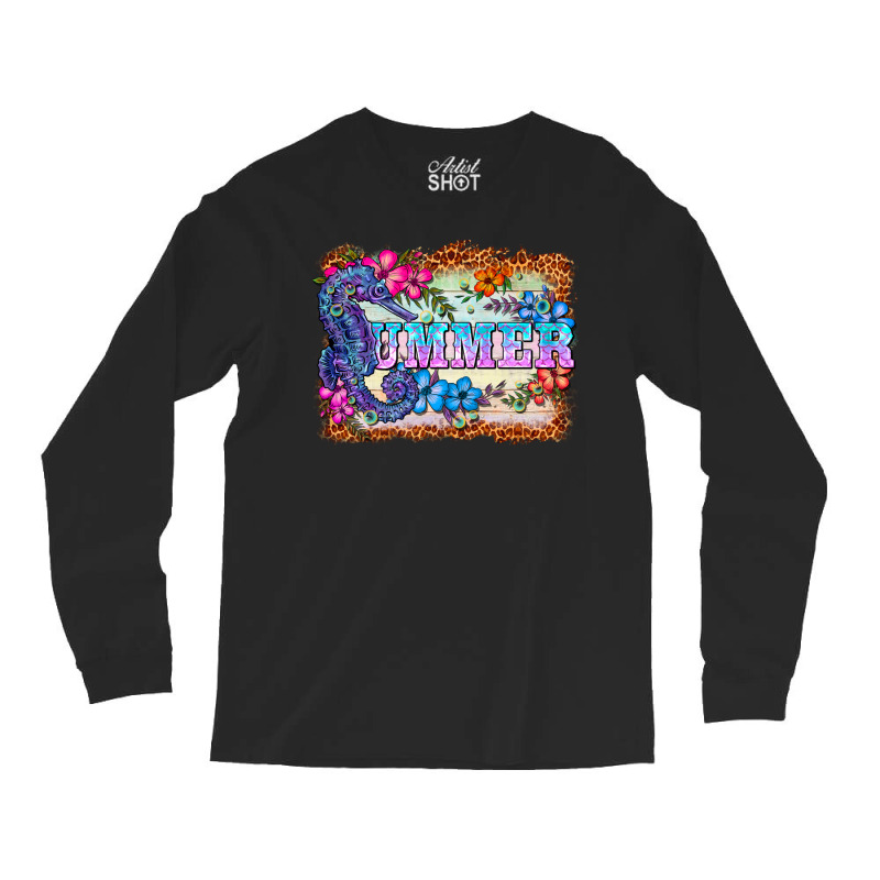 Seahorse Summer Long Sleeve Shirts | Artistshot