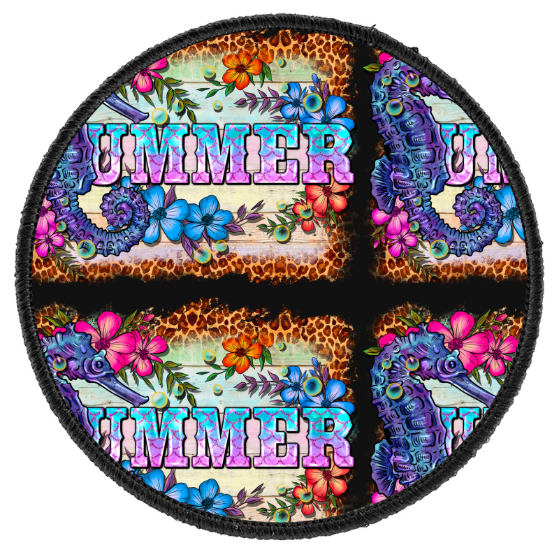 Seahorse Summer Round Patch | Artistshot