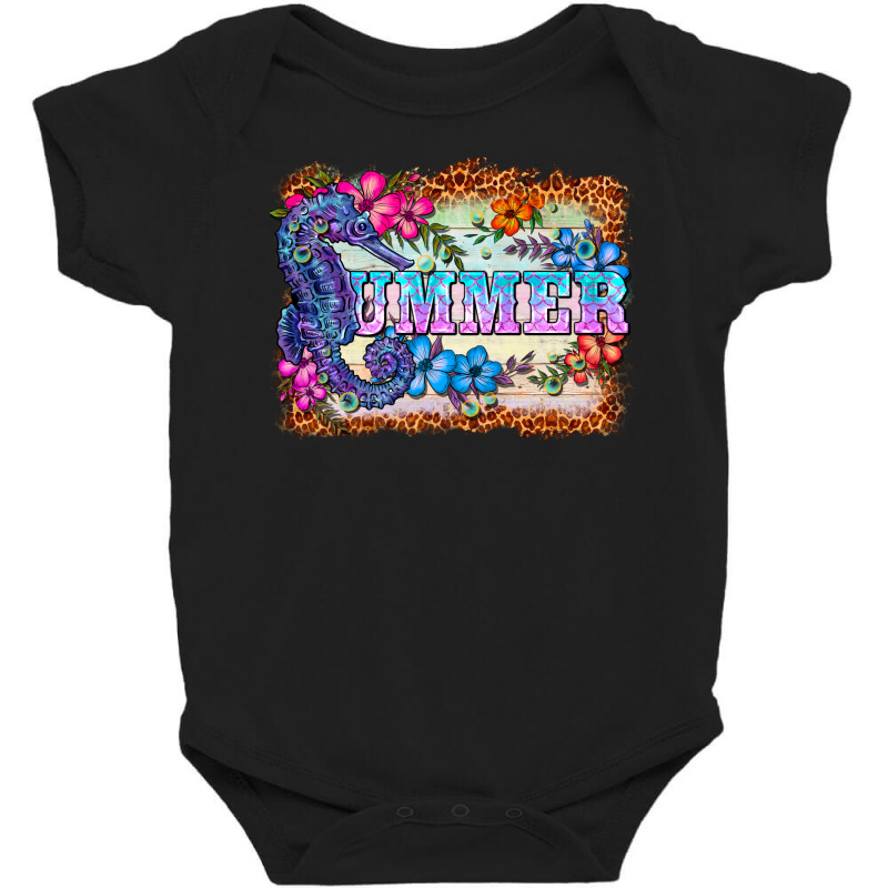 Seahorse Summer Baby Bodysuit | Artistshot