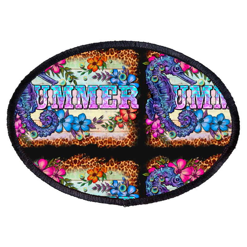 Seahorse Summer Oval Patch | Artistshot