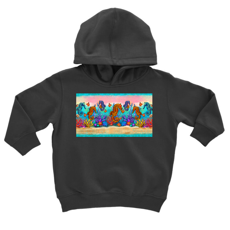 Seahorse Under The Sea Cup Toddler Hoodie | Artistshot