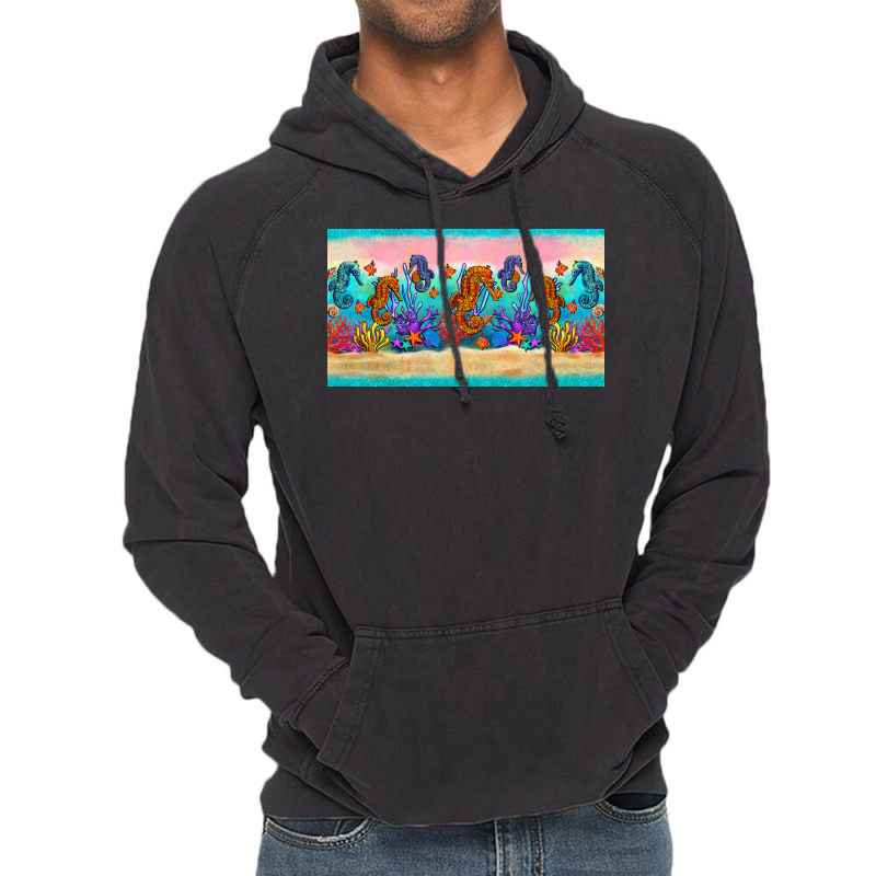 Seahorse Under The Sea Cup Vintage Hoodie | Artistshot