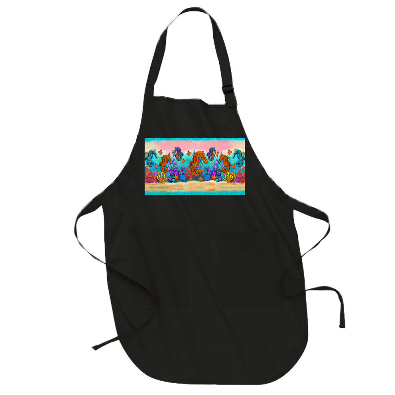 Seahorse Under The Sea Cup Full-length Apron | Artistshot