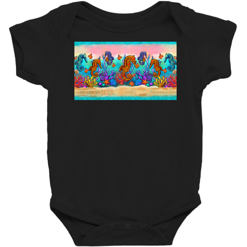 Seahorse Under The Sea Cup Baby Bodysuit | Artistshot