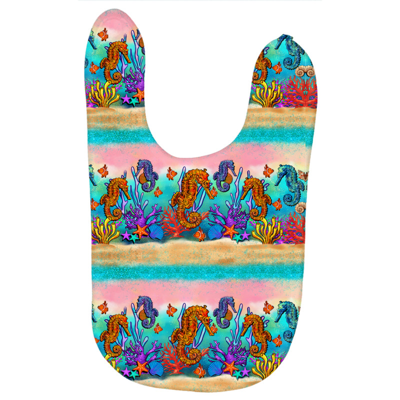 Seahorse Under The Sea Cup Baby Bibs | Artistshot