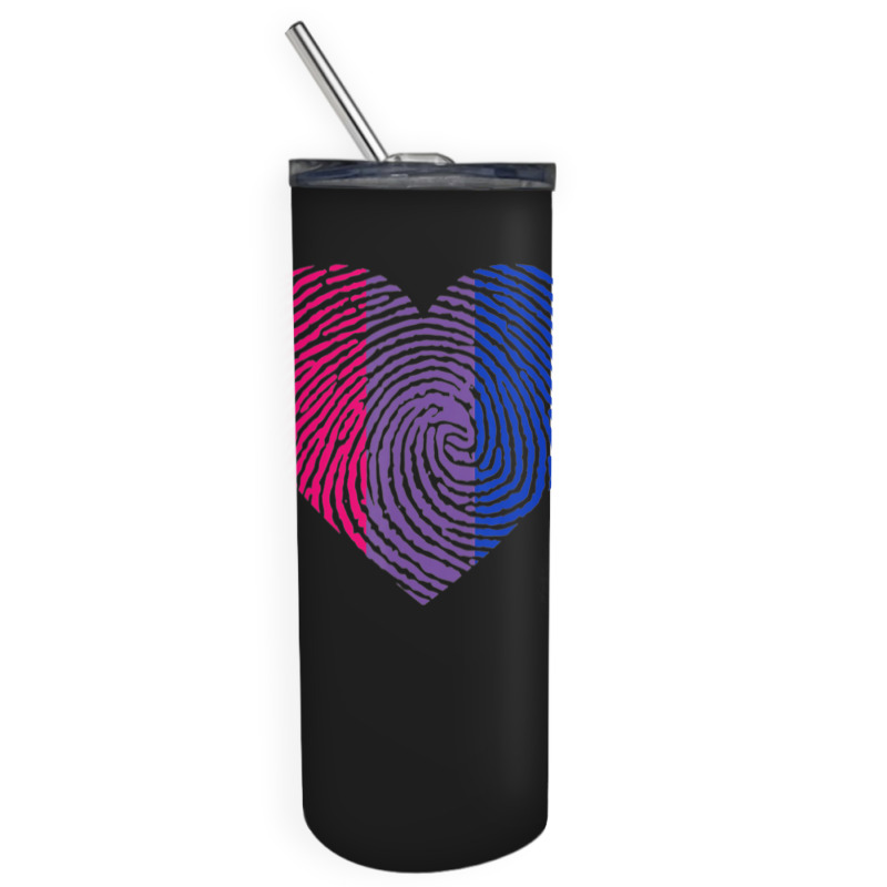 Bisexual Heart Fingerprint Bisexual Pride Month Lgbt Skinny Tumbler by MarkRodriguez | Artistshot