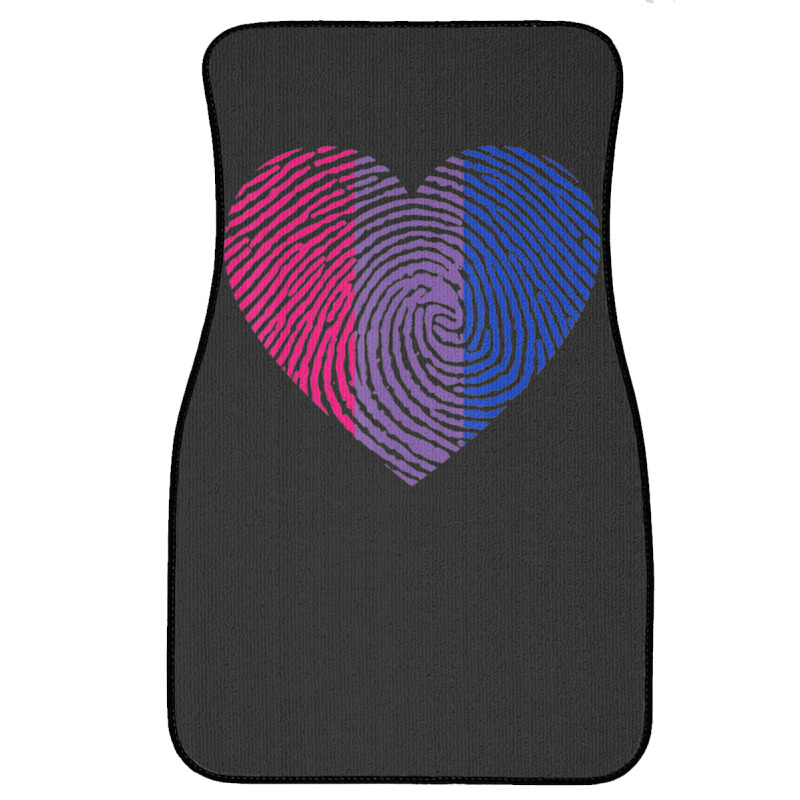 Bisexual Heart Fingerprint Bisexual Pride Month Lgbt Front Car Mat by MarkRodriguez | Artistshot