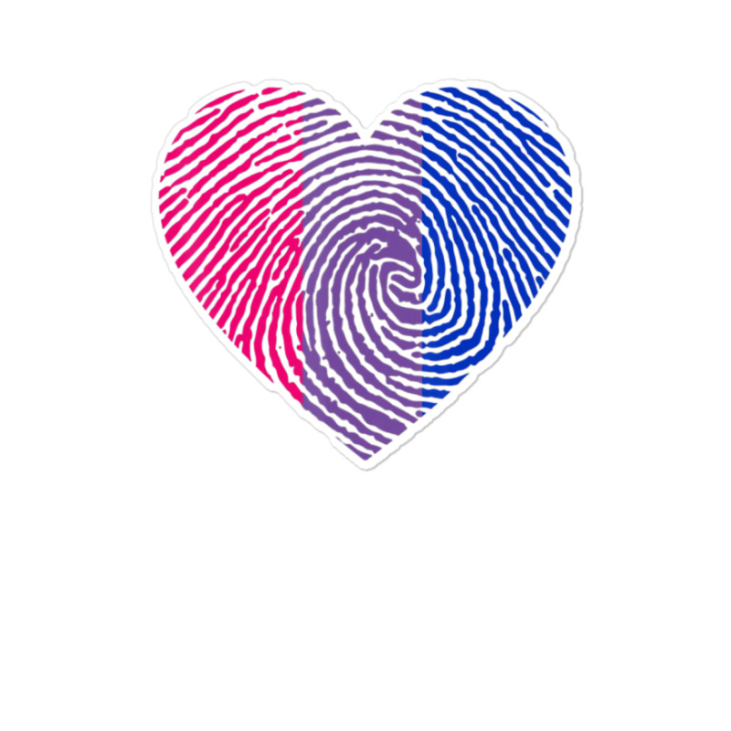 Bisexual Heart Fingerprint Bisexual Pride Month Lgbt Sticker by MarkRodriguez | Artistshot