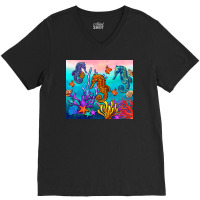 Seahorse Under The Sea Tumbler V-neck Tee | Artistshot