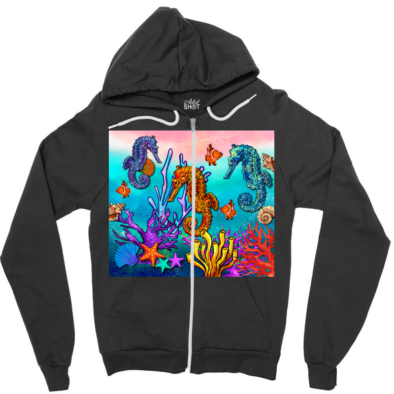 Seahorse Under The Sea Tumbler Zipper Hoodie | Artistshot