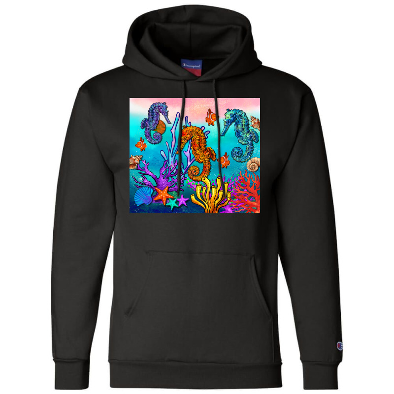 Seahorse Under The Sea Tumbler Champion Hoodie | Artistshot