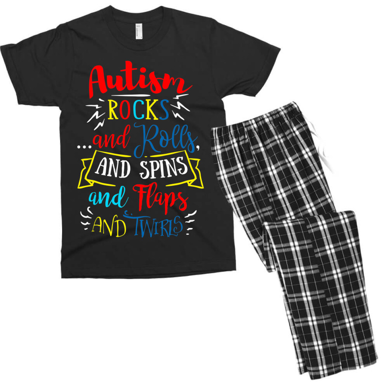 Autism Awareness Stimming Stim Flap Autistic Men's T-shirt Pajama Set | Artistshot