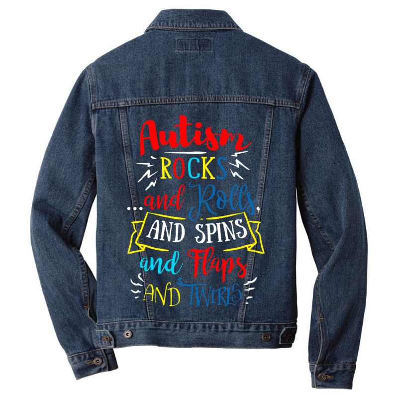 Autism Awareness Stimming Stim Flap Autistic Men Denim Jacket | Artistshot