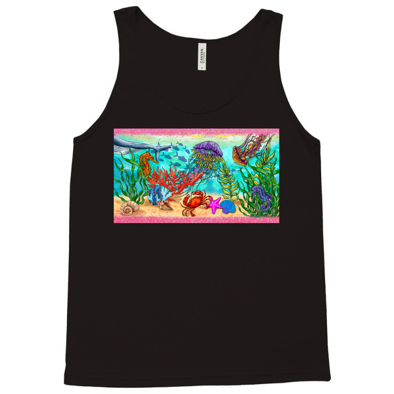 Under The Sea And Sea Creatures   Cup Tank Top | Artistshot