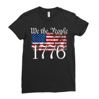 We The People 1776 U.s. Constitution Freedom American Flag Pullover Ho Ladies Fitted T-shirt | Artistshot