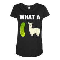 Funny Llama Lover Pun T Shirt What A Dill Llama (dilemma) Maternity Scoop Neck T-shirt | Artistshot