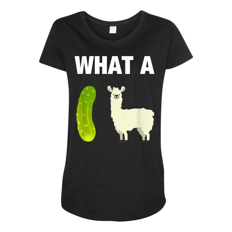 Funny Llama Lover Pun T Shirt What A Dill Llama (dilemma) Maternity Scoop Neck T-shirt by adrienskradski | Artistshot