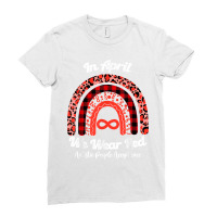 In April We Wear Red Instead Autism People Acceptance T Shirt Ladies Fitted T-shirt | Artistshot