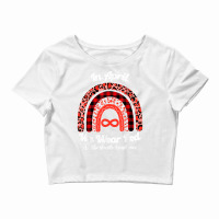 In April We Wear Red Instead Autism People Acceptance T Shirt Crop Top | Artistshot