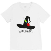 Vaccinated Witch V-neck Tee | Artistshot