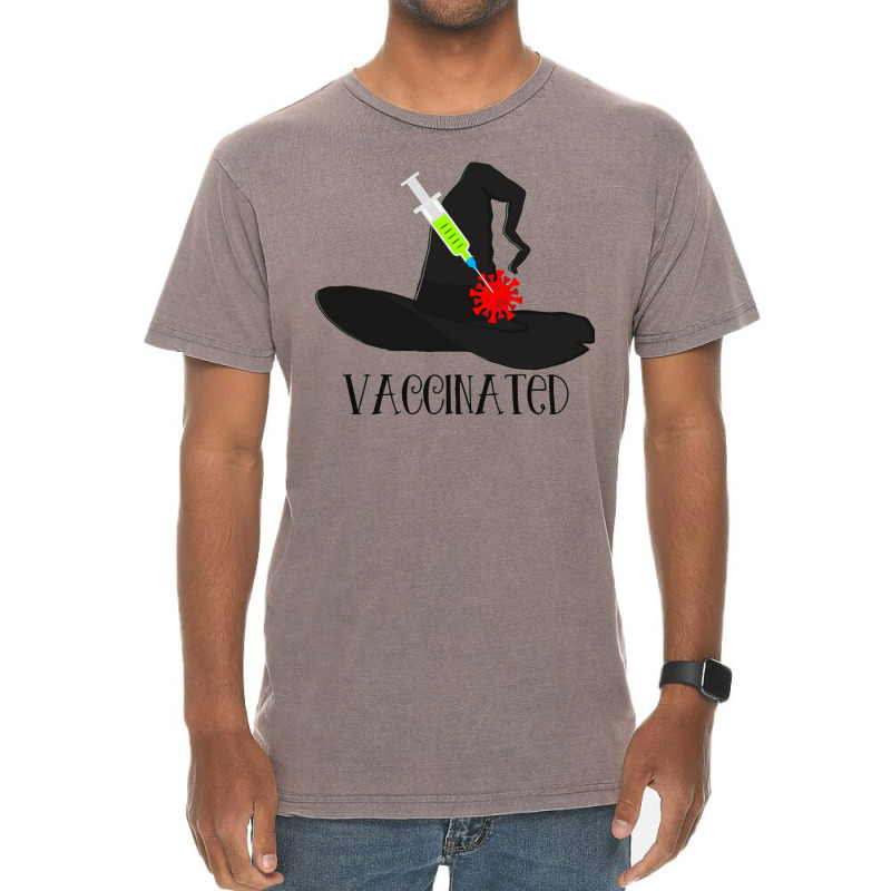 Vaccinated Witch Vintage T-Shirt by QuickPick09 | Artistshot