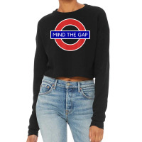 London Souvenir Mind The Gap Underground Tube T Shirt Cropped Sweater | Artistshot