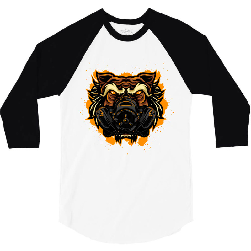 Angry Tiger 3/4 Sleeve Shirt | Artistshot