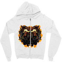 Angry Tiger Zipper Hoodie | Artistshot