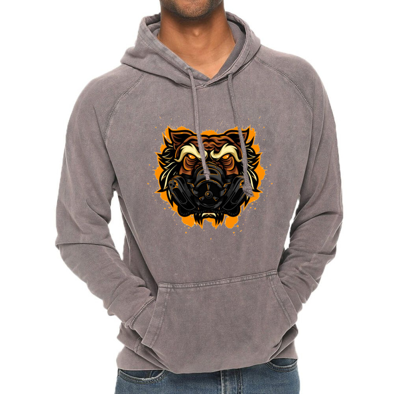 Angry Tiger Vintage Hoodie | Artistshot