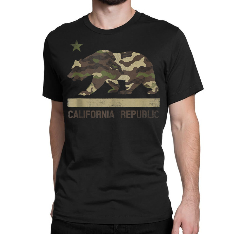 Camouflage California Republic Flag Bear Star Cali La Tshirt Tank Top Classic T-shirt by paisleafuscaldo | Artistshot