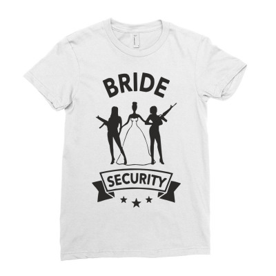 Bride Security Ladies Fitted T-shirt Designed By Estore