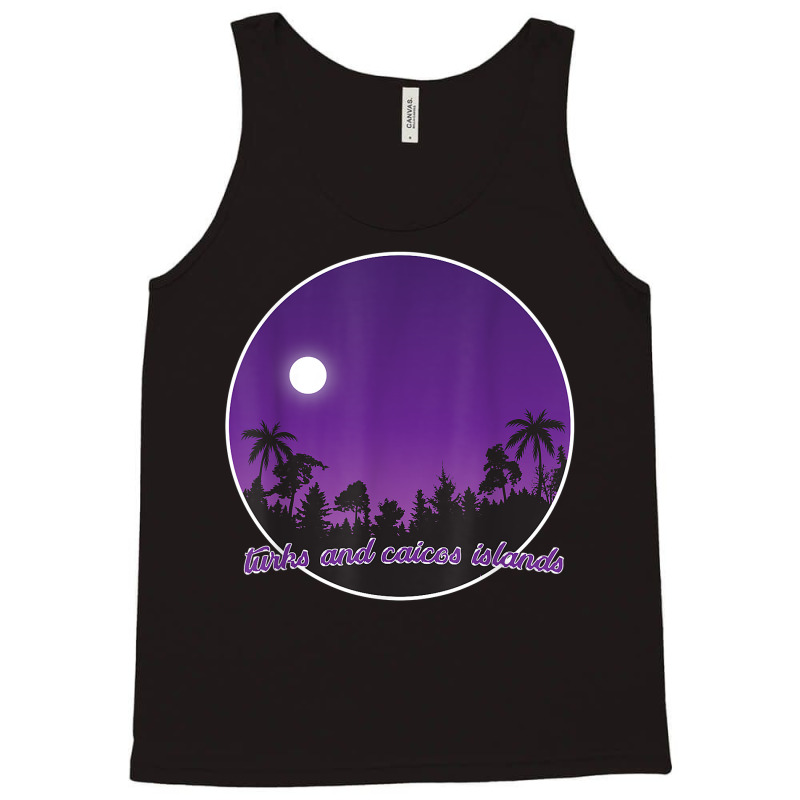 Turks And Caicos Islands By Night With Palms T Shirt Tank Top by cucciailleveretcq | Artistshot