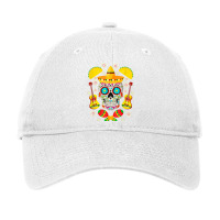 Fiesta Party Sugar Skull Rose Calavera Mexican Cinco De Mayo Adjustable Cap | Artistshot