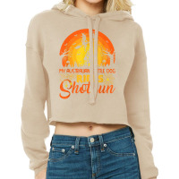 Vintage Sunset Australian Cattle Dog Ride Shotgun Halloween T Shirt Cropped Hoodie | Artistshot