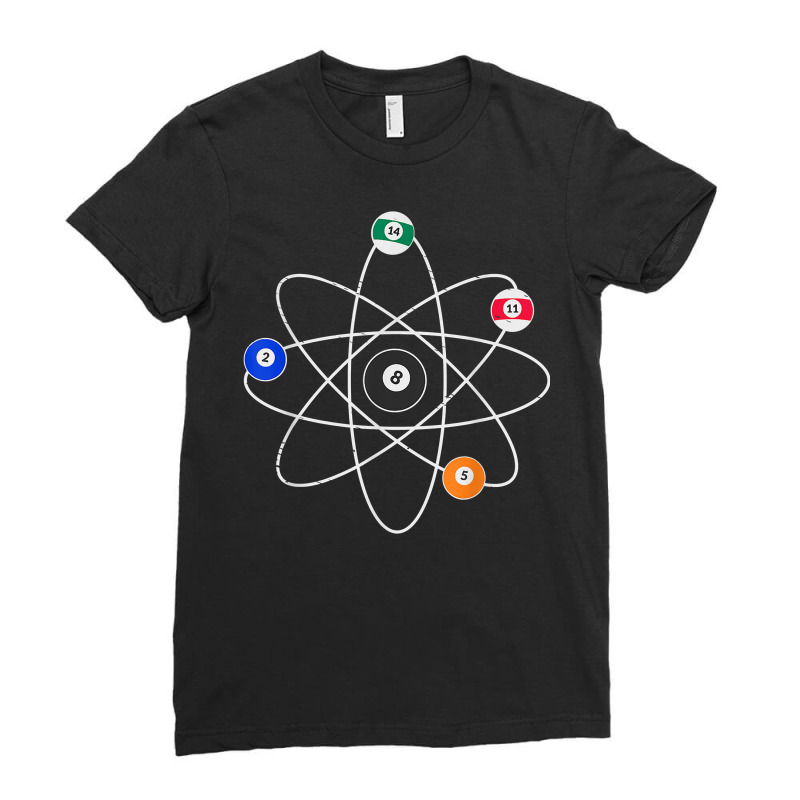 Snooker Cue Ball Pool Player Science Billiard Atom Sign T Shirt Ladies Fitted T-Shirt by rierauigentrythe | Artistshot