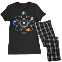 Snooker Cue Ball Pool Player Science Billiard Atom Sign T Shirt Women's Pajamas Set | Artistshot