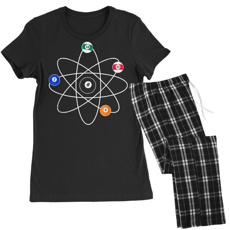 Snooker Cue Ball Pool Player Science Billiard Atom Sign T Shirt Women's Pajamas Set by rierauigentrythe | Artistshot