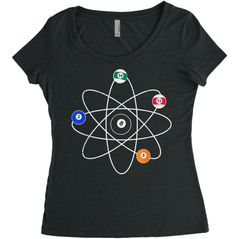 Snooker Cue Ball Pool Player Science Billiard Atom Sign T Shirt Women's Triblend Scoop T-shirt by rierauigentrythe | Artistshot