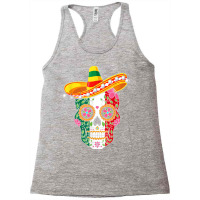 Fiesta Sugar Skull Rose Calavera Mexican Flag Cinco De Mayo  Copy Racerback Tank | Artistshot