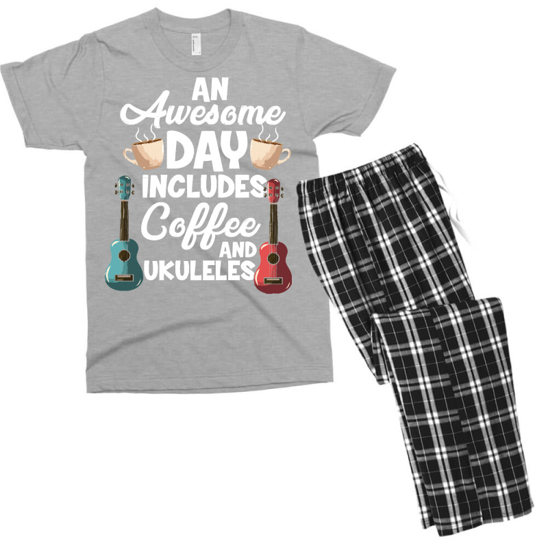 Coffee And Ukulele T  Shirt Ukulele Player & Coffee Drinker T  Shirt Men's T-shirt Pajama Set | Artistshot