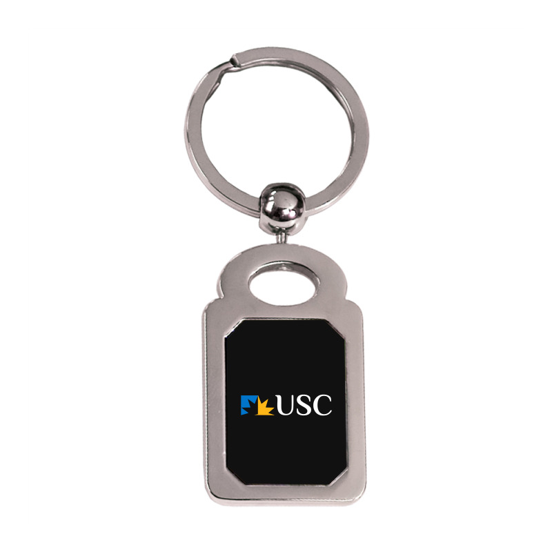 University Of The Sunshine Coast Silver Rectangle Keychain | Artistshot